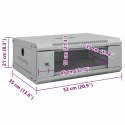 SZAFA SIECIOWA Z PRZECHOWYWANIEM SZARY 53 X 35 X 21 CM STAL
