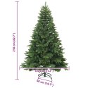 VidaXL Sztuczna choinka z zawiasami Zielony 210 cm PVC, PE i stal