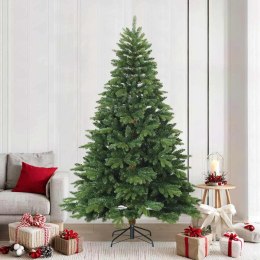 VidaXL Sztuczna choinka z zawiasami Zielony 240 cm PVC, PE i stal