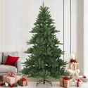 VidaXL Sztuczna choinka z zawiasami zielony 210 cm PVC, stal
