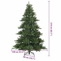 VidaXL Sztuczna choinka z zawiasami zielony 210 cm PVC, stal