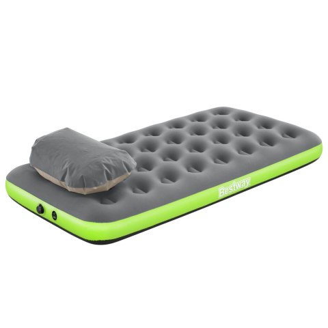 Bestway Materac powietrzny 1-osobowy 188 x 99 x 22 cm Szary i zielony