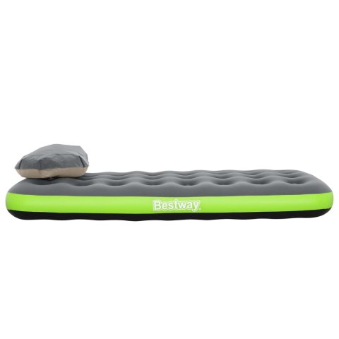 Bestway Materac powietrzny 1-osobowy 188 x 99 x 22 cm Szary i zielony