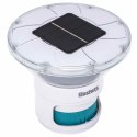 Bestway Pływająca lampa solarna z paskami LED Biały Ø 7,6 cm PC i ABS