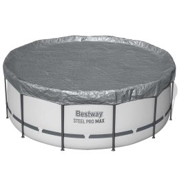 Bestway Pokrywa Basenowa Ø3,66 m Okrągły Poliester Szary