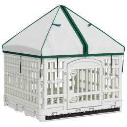 VidaXL 4 Panelowa Zabawka dla Psów z Dachem 122 x 106,5 x 82 cm Biały