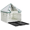 VidaXL 4 Panelowa Zabawka dla Psów z Dachem 122 x 106,5 x 82 cm Biały