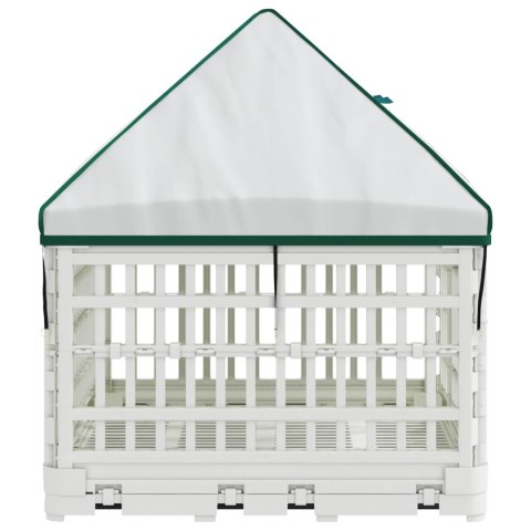 VidaXL 4 Panelowa Zabawka dla Psów z Dachem 122 x 106,5 x 82 cm Biały