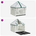 VidaXL 4 Panelowa Zabawka dla Psów z Dachem 122 x 106,5 x 82 cm Biały