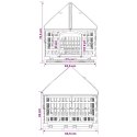 VidaXL 4 Panelowa Zabawka dla Psów z Dachem 122 x 106,5 x 82 cm Biały