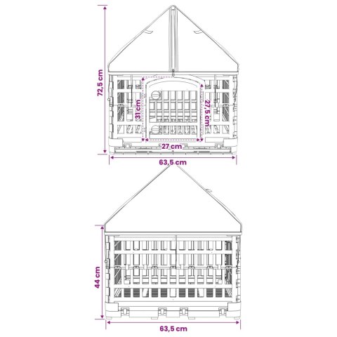 VidaXL 4 Panelowa Zabawka dla Psów z Dachem 122 x 106,5 x 82 cm Biały