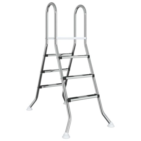 VidaXL Drabina do basenu nadziemnego 100 cm 3-Step Stal nierdzewna 304