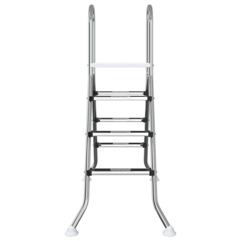 VidaXL Drabina do basenu nadziemnego 100 cm 3-Step Stal nierdzewna 304