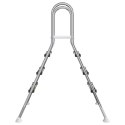 VidaXL Drabina do basenu nadziemnego 100 cm 3-Step Stal nierdzewna 304