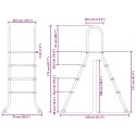 VidaXL Drabina do basenu nadziemnego 100 cm 3-Step Stal nierdzewna 304