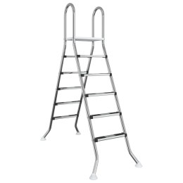 VidaXL Drabina do basenu nadziemnego 224 x 175 cm 5-stopniowy