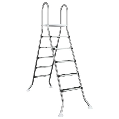 VidaXL Drabina do basenu nadziemnego 224 x 175 cm 5-stopniowy