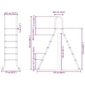 VidaXL Drabina do basenu nadziemnego 224 x 175 cm 5-stopniowy
