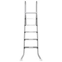 DRABINKA DO BASENU CZĘŚCIOWO WKOPANEGO 222 X 128 CM 5-STOPNIOWY