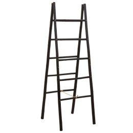 DWUSTRONNA DRABINA NA KOC CZARNY 50 X 50 X 159 CM BAMBUS