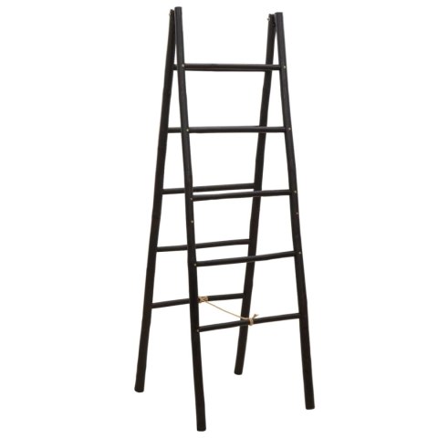 DWUSTRONNA DRABINA NA KOC CZARNY 50 X 50 X 159 CM BAMBUS