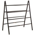 VidaXL Dwustronna drabina na koc Czarny 90 x 50 x 100 cm Bambus