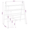 VidaXL Dwustronna drabina na koc Czarny 90 x 50 x 100 cm Bambus