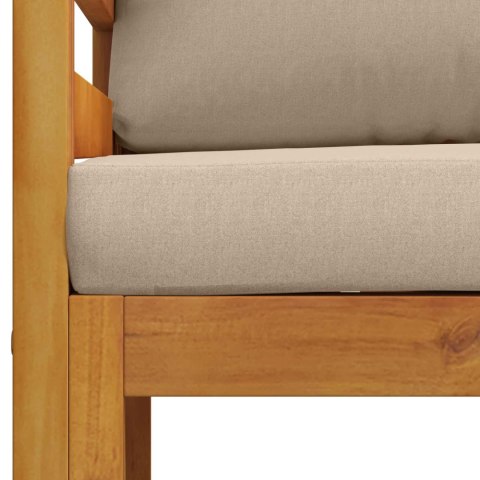 VidaXL Fotel modułowy z poduszkami Lite Drewno Akacji naturalny