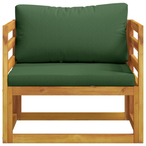 VidaXL Fotel modułowy z poduszkami Lite Drewno Akacji naturalny