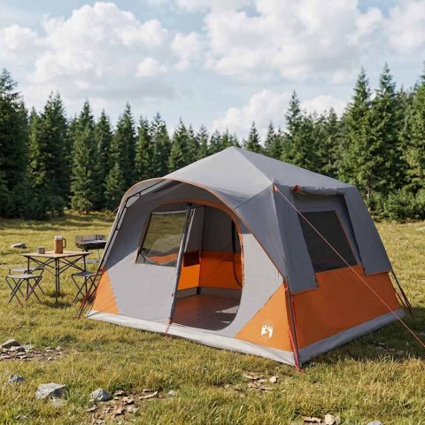 VidaXL Namiot Instant z dachem Szary i pomarańczowy 365 x 380 x 200 cm