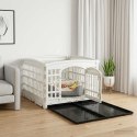 VidaXL Playpen dla Psa z 4 Panelami 177,5 x 154,5 x 112 cm Biały