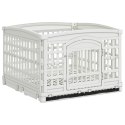 VidaXL Playpen dla Psa z 4 Panelami 177,5 x 154,5 x 112 cm Biały