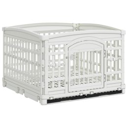 VidaXL Playpen dla Psa z 4 Panelami 177,5 x 154,5 x 112 cm Biały