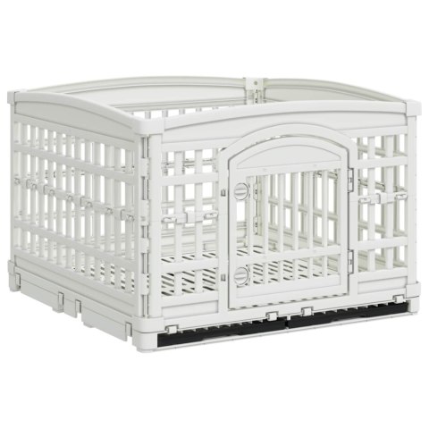 VidaXL Playpen dla Psa z 4 Panelami 177,5 x 154,5 x 112 cm Biały