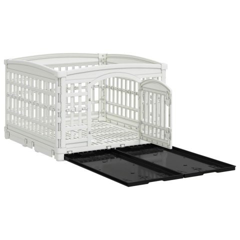 VidaXL Playpen dla Psa z 4 Panelami 177,5 x 154,5 x 112 cm Biały