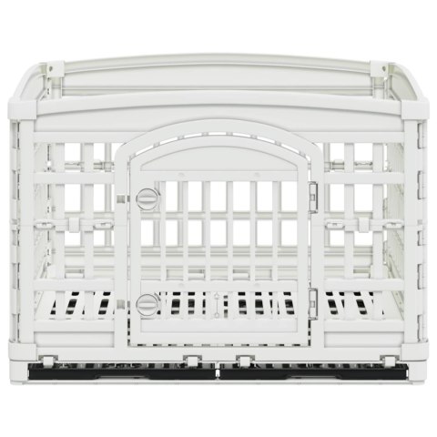 VidaXL Playpen dla Psa z 4 Panelami 177,5 x 154,5 x 112 cm Biały