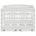 VidaXL Playpen dla Psa z 4 Panelami 177,5 x 154,5 x 112 cm Biały