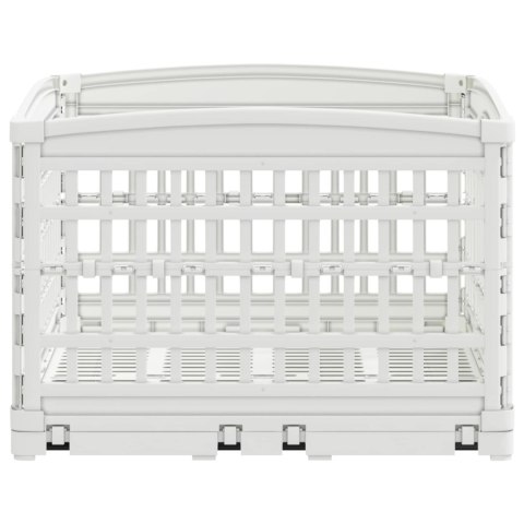 VidaXL Playpen dla Psa z 4 Panelami 177,5 x 154,5 x 112 cm Biały