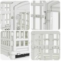 VidaXL Playpen dla Psa z 4 Panelami 177,5 x 154,5 x 112 cm Biały
