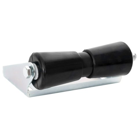 VidaXL Rolki przyczepy do łodzi z uchwytem 25,4 cm Stal ocynkowana