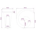 VidaXL Kaskada do basenu z LED Stal nierdzewna 304 50 x 30 x 53 cm
