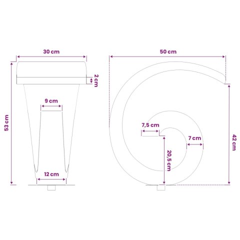 VidaXL Kaskada do basenu z LED Stal nierdzewna 304 50 x 30 x 53 cm