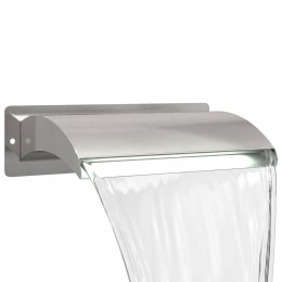 VidaXL Kaskada do basenu z LED Stal nierdzewna 304 51 x 26 x 13 cm