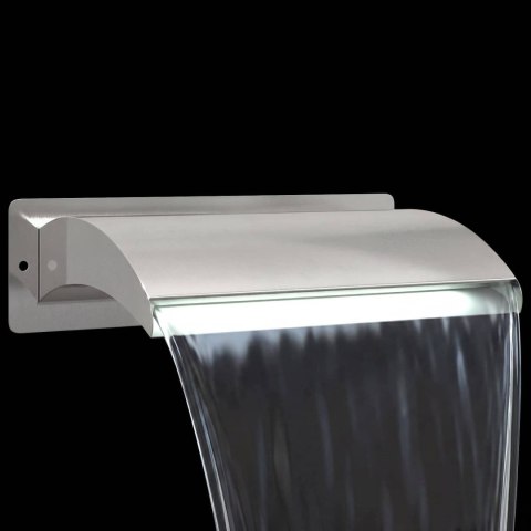 VidaXL Kaskada do basenu z LED Stal nierdzewna 304 51 x 26 x 13 cm