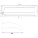 VidaXL Kaskada do basenu z LED Stal nierdzewna 304 51 x 26 x 13 cm