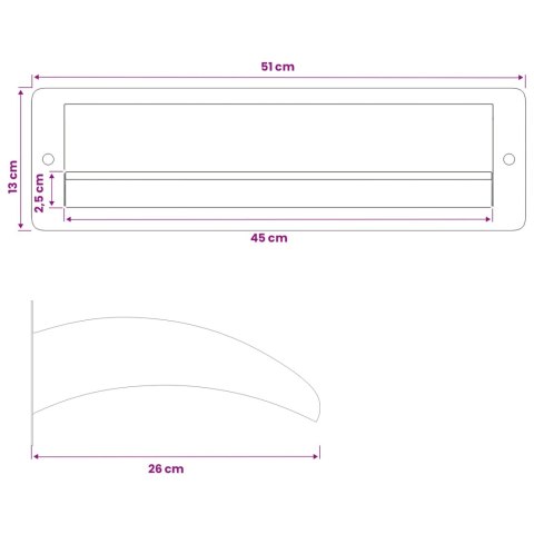 VidaXL Kaskada do basenu z LED Stal nierdzewna 304 51 x 26 x 13 cm