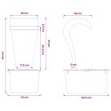 WODOSPAD OGRODOWY STAL NIERDZEWNA 304 54.5 X 34 X 83 CM SREBRNY