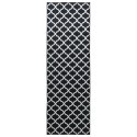 VidaXL Chodnik dywanowy LESAKA Czarny i biały 80 x 200 cm