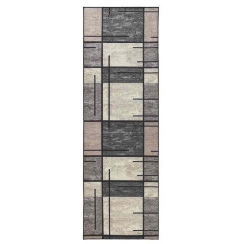 VidaXL Chodnik dywanowy LESAKA brązowy 100 x 300 cm Aksamit diamentowy
