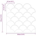 VidaXL Płytka w Kształcie Łuski Ryb 10 szt. Ciemnozielony 30 x 30 cm